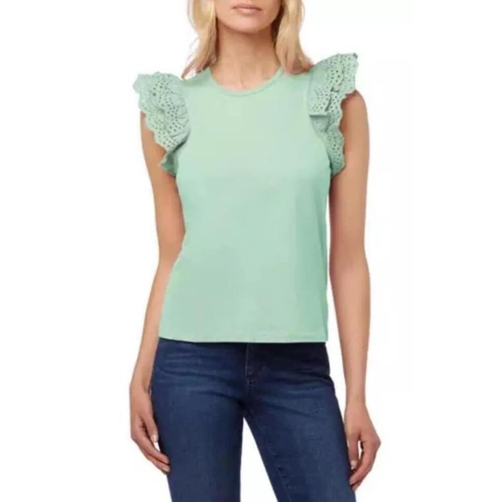 Joe's Jeans Mint Green Ruffled Top - Size M
